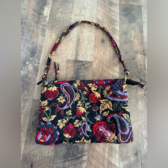 Vera Bradley Foxbury Crossbody Premium Cotton Midnight Garden Paisley - Picture 3 of 10